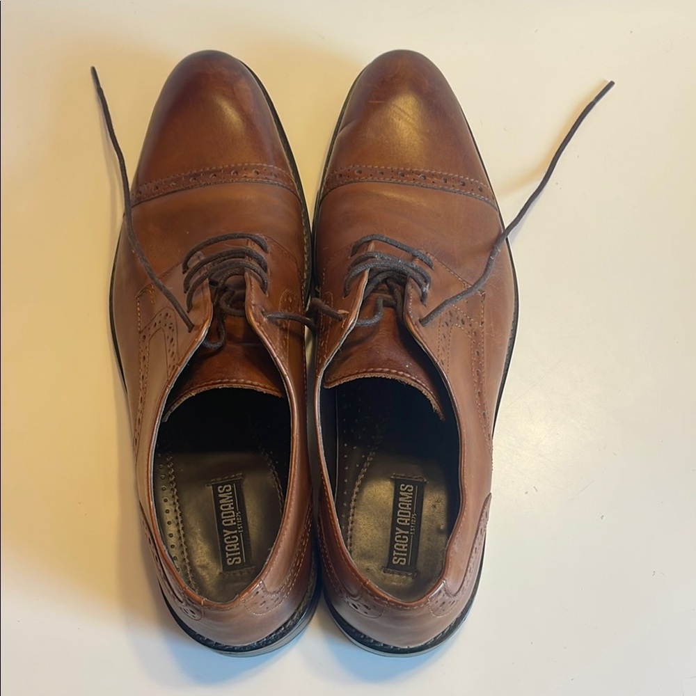 Stacy Adams Men's Brown Leather Dress Shoes